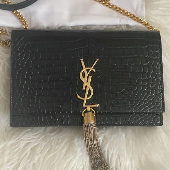 YSL Kate Crocodile Wallet on Chain - Picture 4 of 16